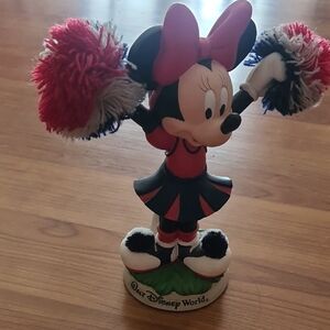 Minnie Mouse Cheerleader Bobble Head Figure